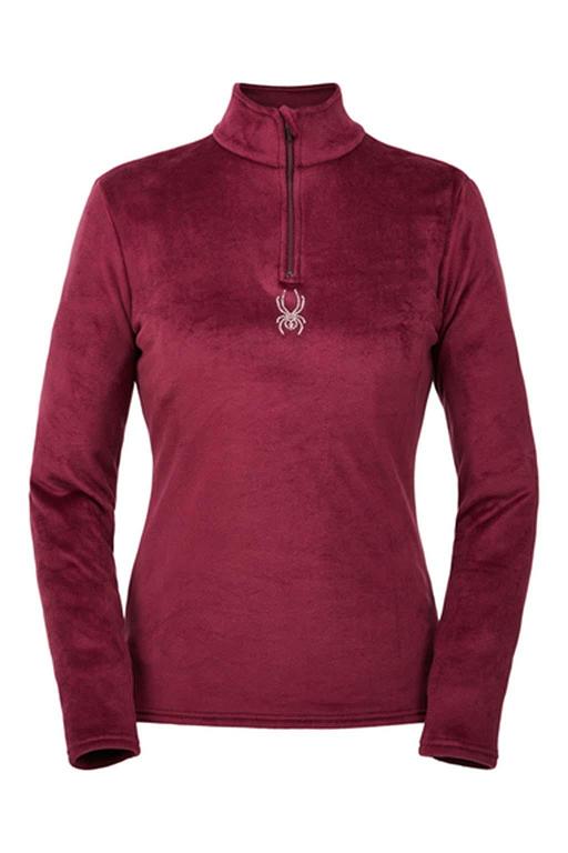 Top Spyder Shimmer Bug Zip T-Neck Fucsia Para Mujer Mexico MX59731